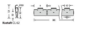 Uszczelki emc do płytek pcb zapinane (clip-on) CL 62